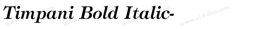 Timpani Bold Italic字体转换